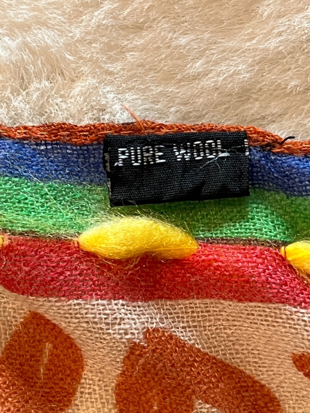 Anthropologie Erfurt Rainbow Wool Yarn Scarf - Picture 8 of 11